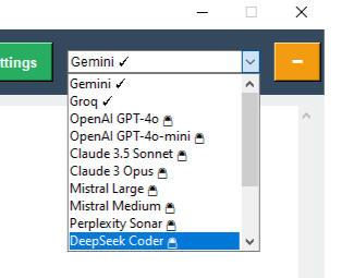 16 AI MODELS ACROSS 6 CATEGORIES GENERAL PURPOSE AI - GPT-4o - Industry-leading intelligence - Claude 3.5 Sonnet - Superior writing quality - Gemini - Google's versatile AI - Mistral Large - Privacy-focused European AI CODING & DEVELOPMENT - DeepSeek Cod